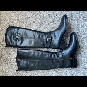 Tory Burch Blaire Riding Boots- Black